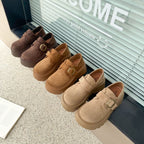 Damen Modische Mokassins mit robustem Plateau und verstellbarem Riemen R&B