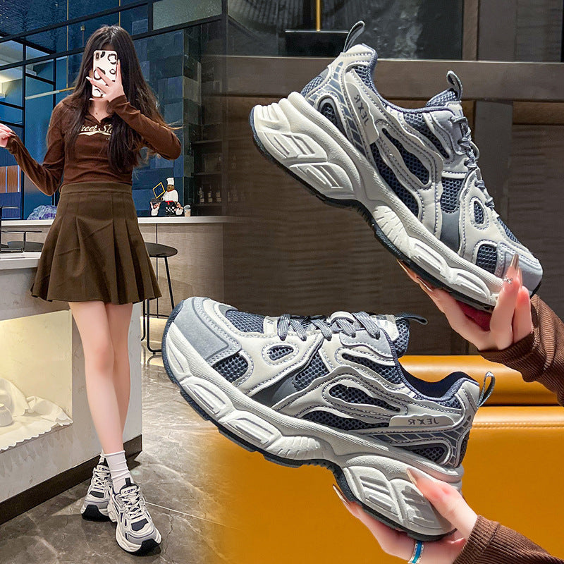 Damen Sportliche Chunky Sneakers mit atmungsaktiver Netzoberfläche R&B