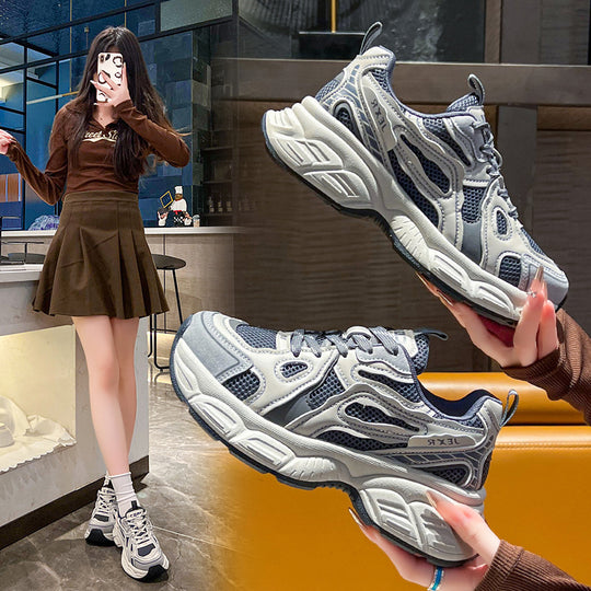 Damen Sportliche Chunky Sneakers mit atmungsaktiver Netzoberfläche R&B