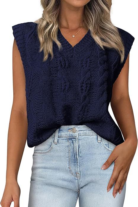 Damen Strickoberteil mit V-Ausschnitt und strukturiertem Muster R&B