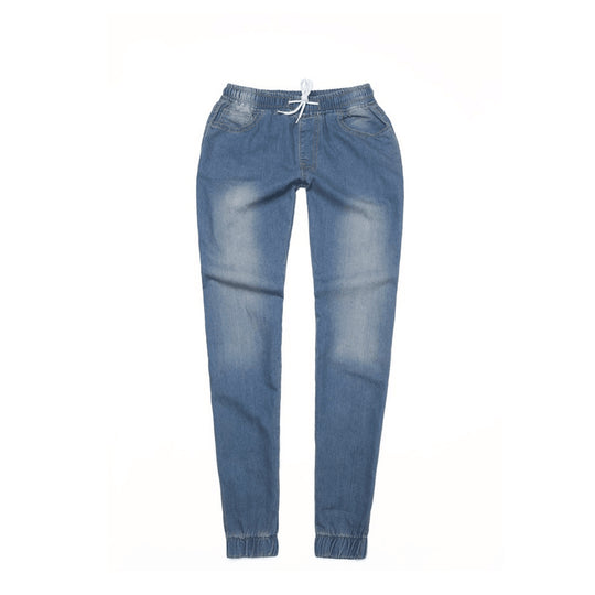 Damen Sportliche Denim-Jogginghose R&B