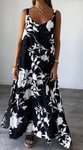 Damen Maxikleid mit fließendem Schnitt und floralem Design R&B