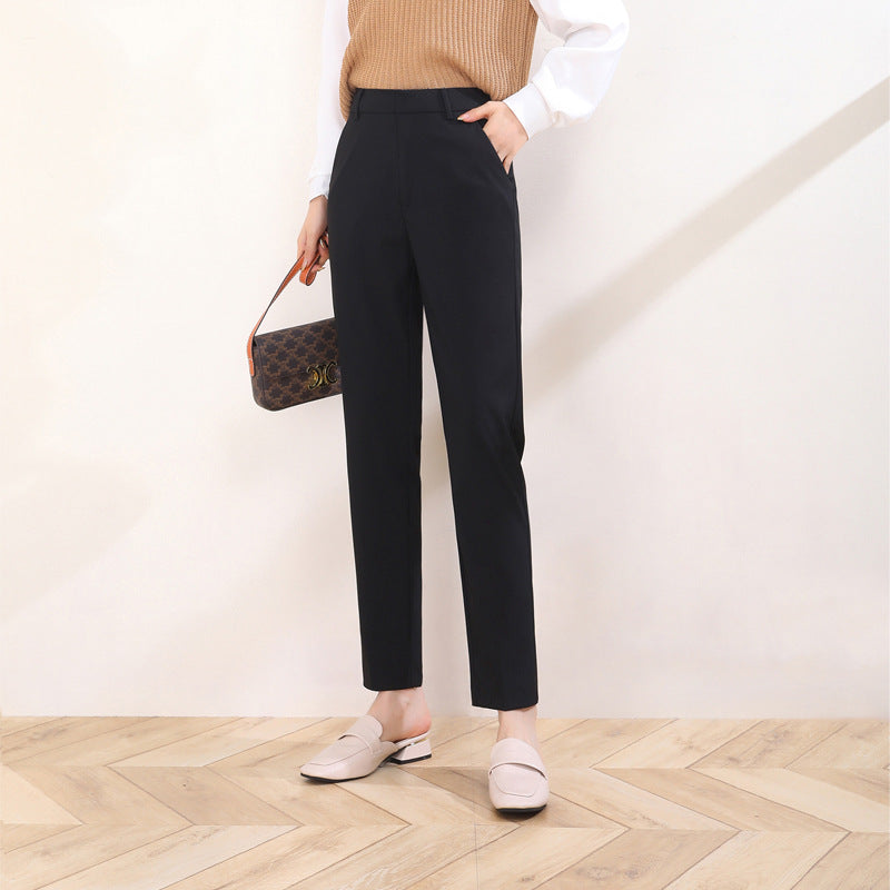Damen komfortable Anzug Stoffhose weit
