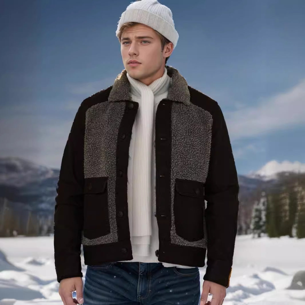 Herren lässige Fleece-Jacke R&B