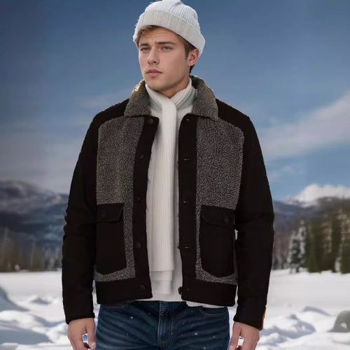 Herren lässige Fleece-Jacke R&B