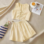 Damen Lounge-Wear Set mit Raffung und Rückenschnürung