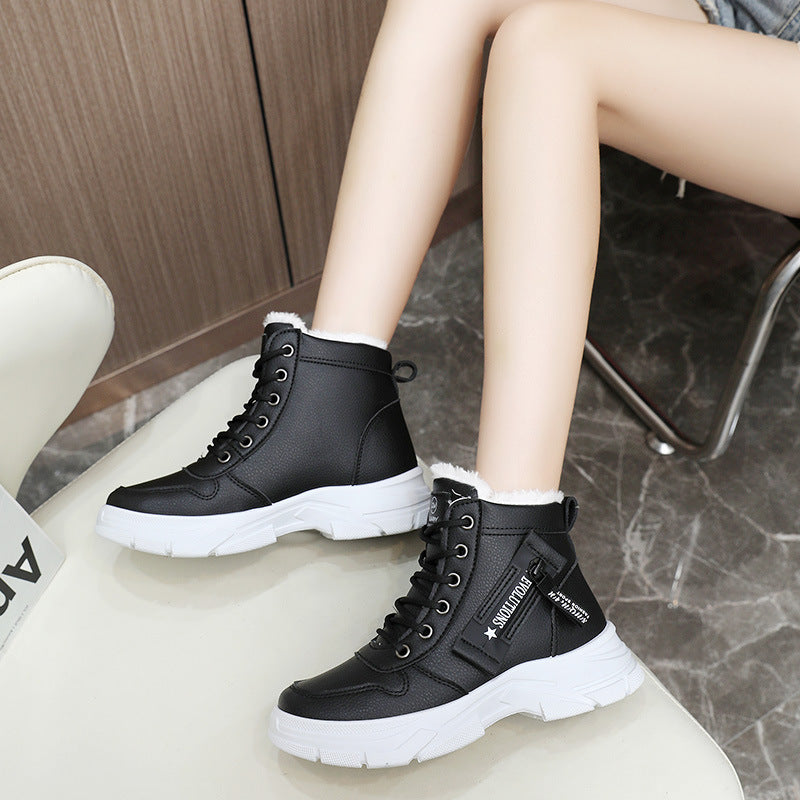 Damen modische Winterboots mit warmem Kunstfellfutter und robuster Profilsohle R&B