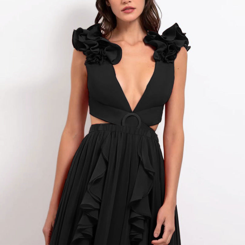Damen Schwimmanzug mit voluminösen Rüschendetails und aufregendem Schnitt R&B
