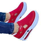Damen Modische Sneaker mit atmungsaktiver Strick-Oberfläche und rutschfester Sohle R&B