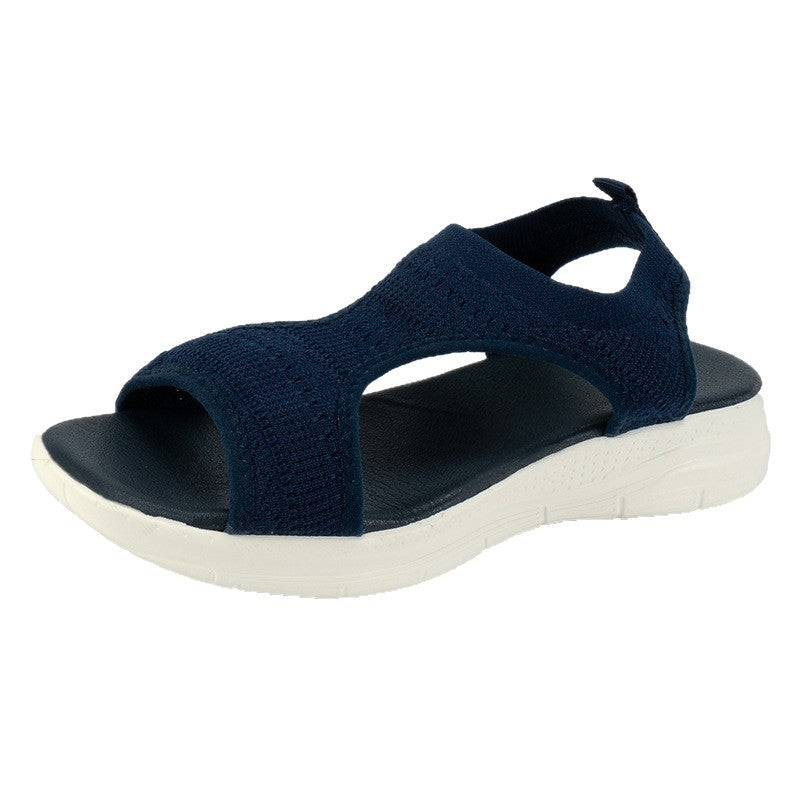 Damen Atmungsaktive Sandalen mit flexiblem Fußbett und modischen Cut-Outs R&B