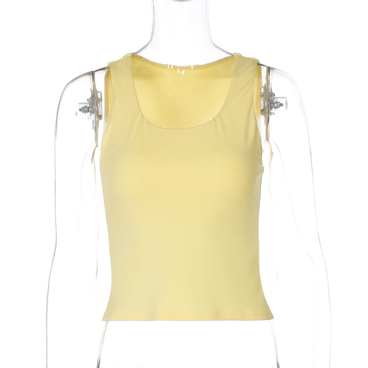 Damen Sportliches Crop-Top mit Rundhalsausschnitt R&B