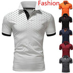 Herren Poloshirt mit modernen Punktdesign und atmungsaktiven Eigenschaften R&B