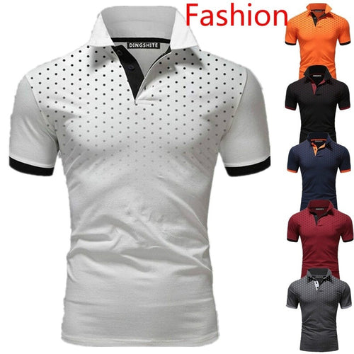 Herren Poloshirt mit modernen Punktdesign und atmungsaktiven Eigenschaften R&B