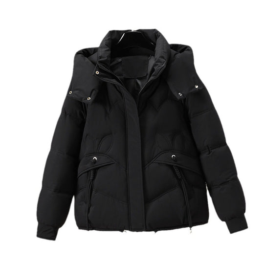 Damen Modische Pufferjacke mit abnehmbarer Kapuze und seitlichen Eingrifftaschen R&B