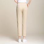 Damen Stoffhose schmal mit eleganten Bundfalten
