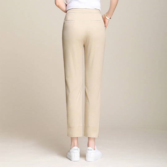 Damen Stoffhose schmal mit eleganten Bundfalten