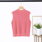 Damen elegantes V-Ausschnitt Strickoberteil R&B