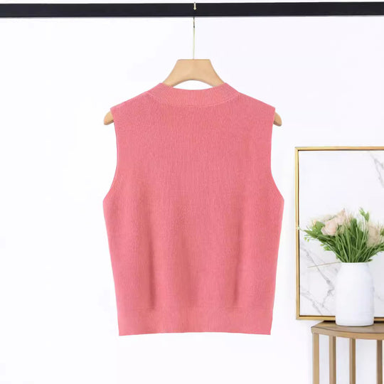 Damen elegantes V-Ausschnitt Strickoberteil R&B