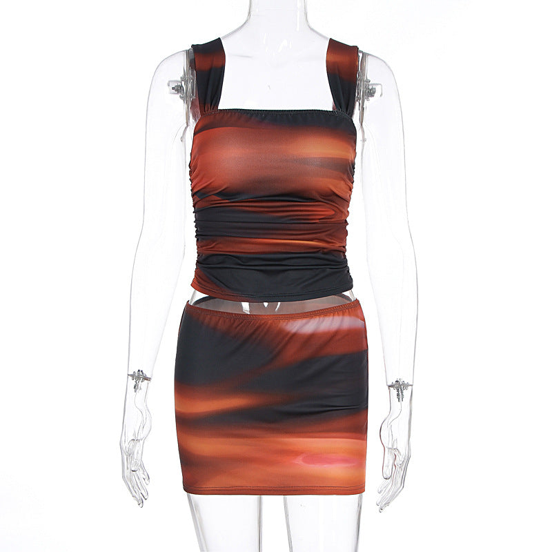 Damen Mini-Kleid mit gerafftem Oberteil und elastischem Bund R&B