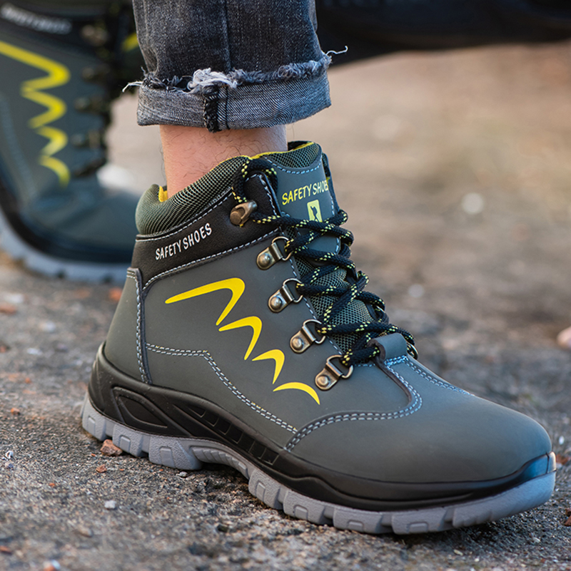 Sicherheit Ankle Schuhe Anti-smashing Stahl Kappe Kappe Stiefel Männer Bau Arbeit stiefel R&B