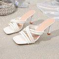 Damen modische Plateau-Sandalen mit gekreuzten Riemen und elegantem Absatz R&B