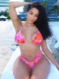 Damen Triangel-Bikini mit elegantem Hochschnitt R&B