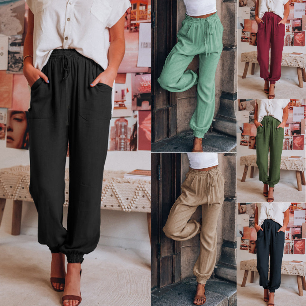 Damen Bequeme Freizeithose mit Gummizug