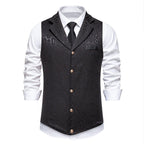 Herren elegante Anzugweste mit feinem Floral-Muster und hochwertiger Verarbeitung R&B