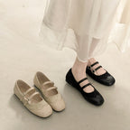 Damen Ballerinas mit doppeltem Riemen und elegantem Design R&B