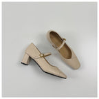 Damen Elegante Slingback-Pumps aus hochwertigem Leder mit komfortablem Blockabsatz