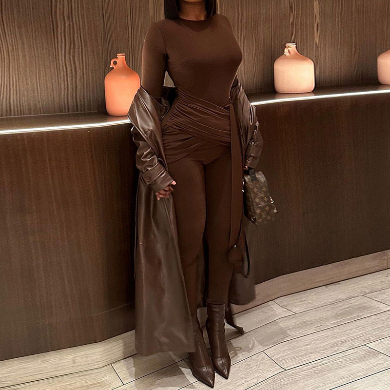 Damen Elegantes Komplettoutfit mit raffinierter Drapierung R&B
