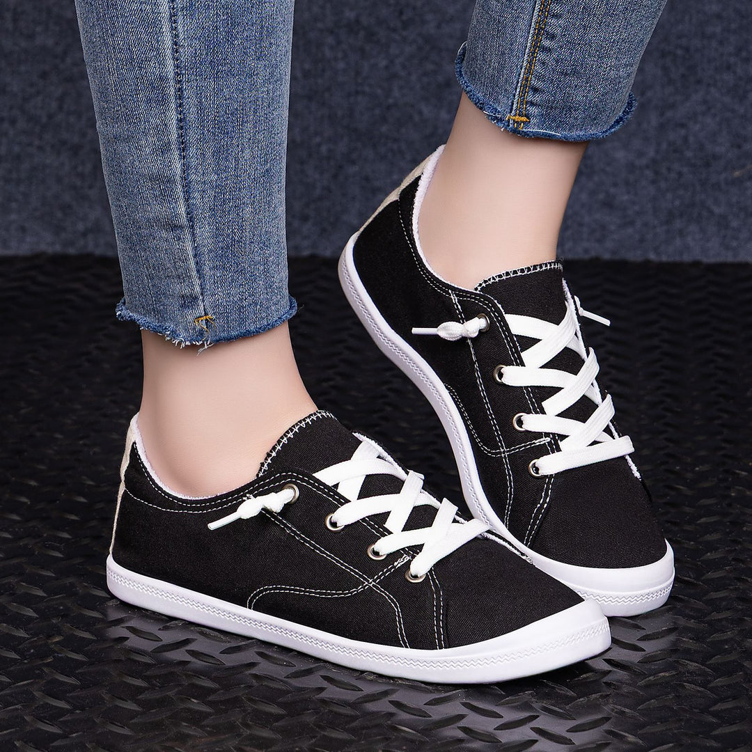 Damen Modische Freizeit-Sneakers mit Leopardenmuster und rutschfester Sohle R&B
