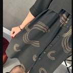 Damen Hemdblusenkleid mit modischer Overlay-Optik R&B