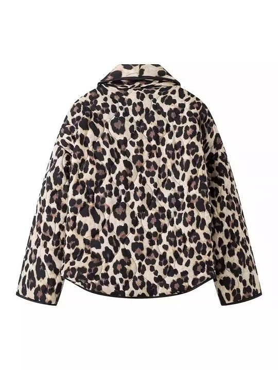 Damen modische Leo-Jacke im lässigen Schnitt mit praktischen Taschen R&B