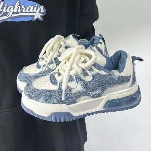 Damen Sportliche Denim Sneaker mit dämpfender Sohle und modischem Design R&B