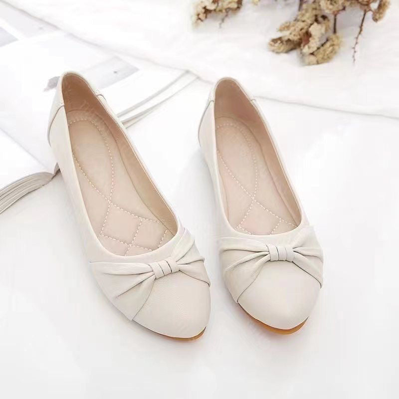 Damen Ballerinas mit modischem Knoten-Design und kuscheligem Innenfutter R&B