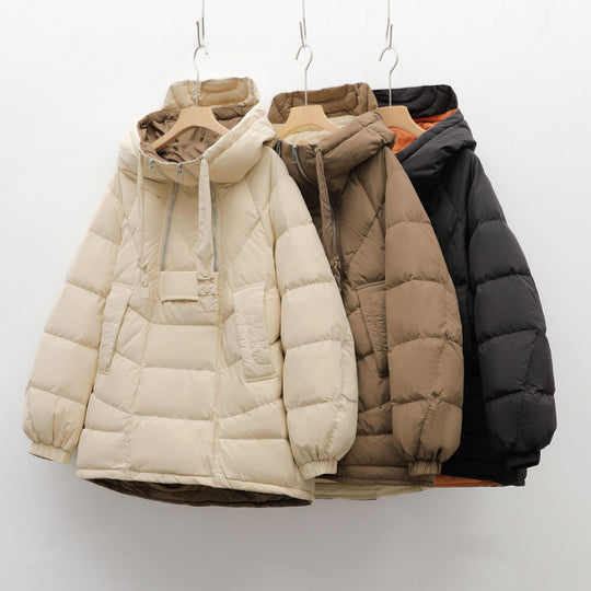Damen Modische Steppjacke mit hohem Kragen und funktionalen Taschen R&B