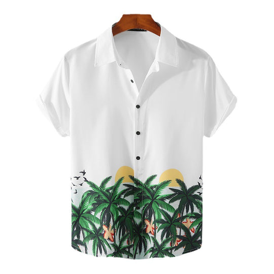 Herren Freizeit Schlafanzug mit tropischen Palmendruck R&B