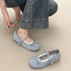 Damen elegante Ballerinas mit zartem Schleifen-Detail und hochwertigem Innenfutter EB