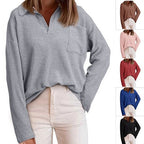 Damen Pullover mit strukturierter Oberfläche und lässigem Schnitt R&B