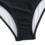 Damen Einteiler Badeanzug mit modernem Wickeldetail