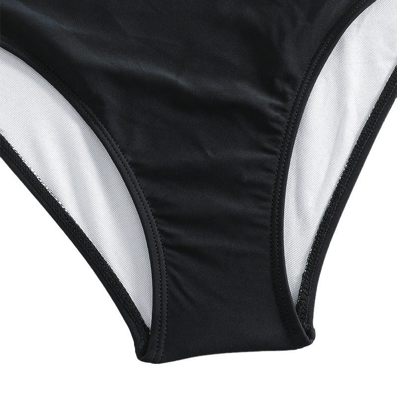 Damen Einteiler Badeanzug mit modernem Wickeldetail