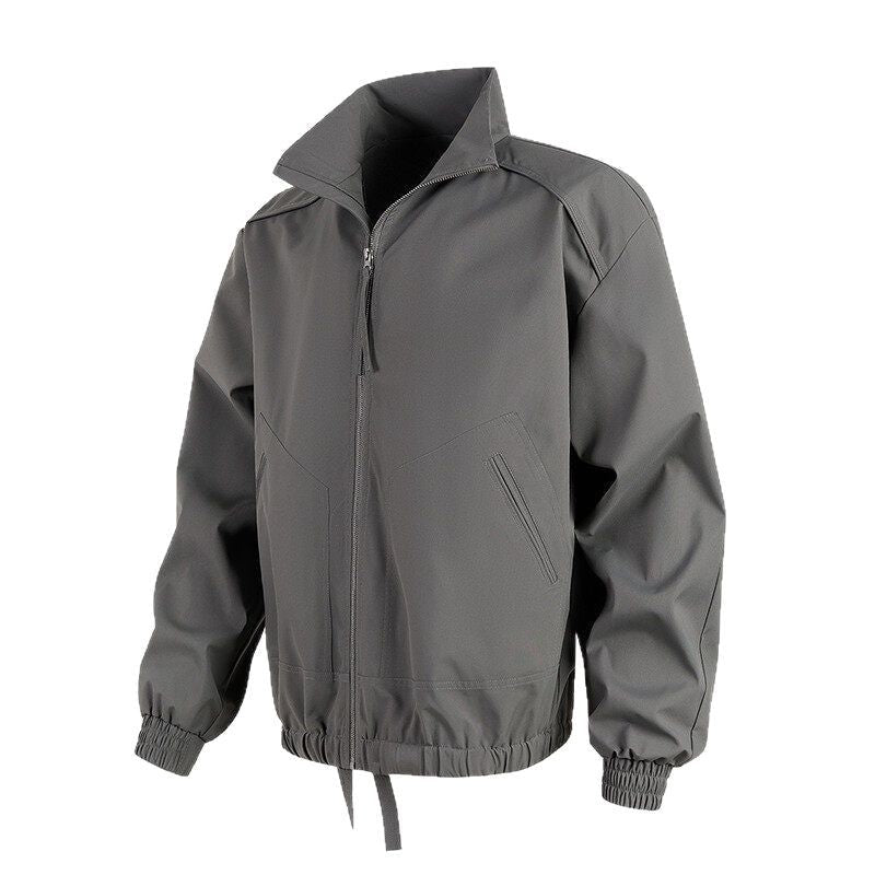 Herren lässige Übergangsjacke mit hohem Kragen und praktischen Taschen R&B