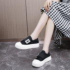 Damen modische Slip-On Sneakers mit eleganter Schnalle R&B
