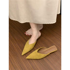 Damen spitze Mules aus weichem Veloursleder R&B