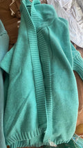 Damen Lässiger Strickpullover mit offener Front und feiner Struktur