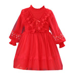 Mädchen festliches Tüllkleid mit Rüschendetails R&B