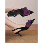 Damen Slingback Pumps mit floralem Design R&B