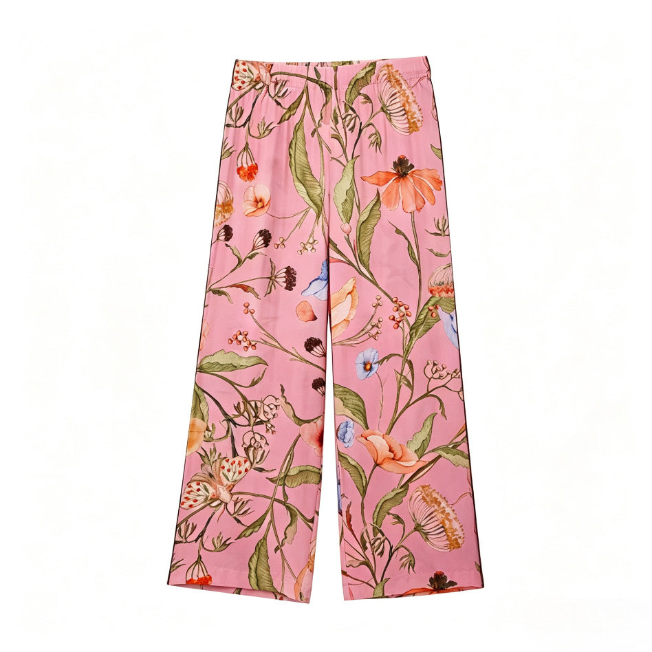Damen Palazzo-Hose mit floralen Mustern R&B