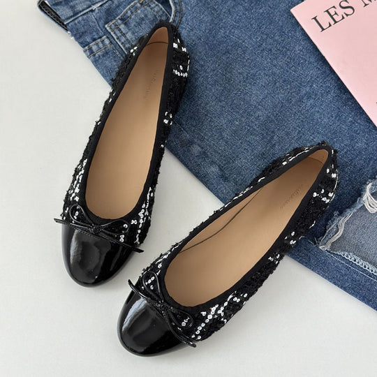 Damen Ballerinas mit zeitlosem Design und eleganter Schleifenapplikation R&B